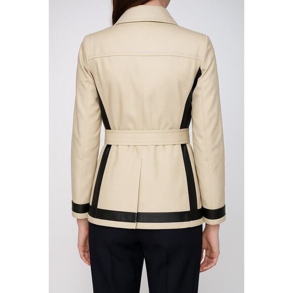 Theory Cliffa Khaki Belted Trench Jacket Size S Double Breasted - Picture 2 of 14